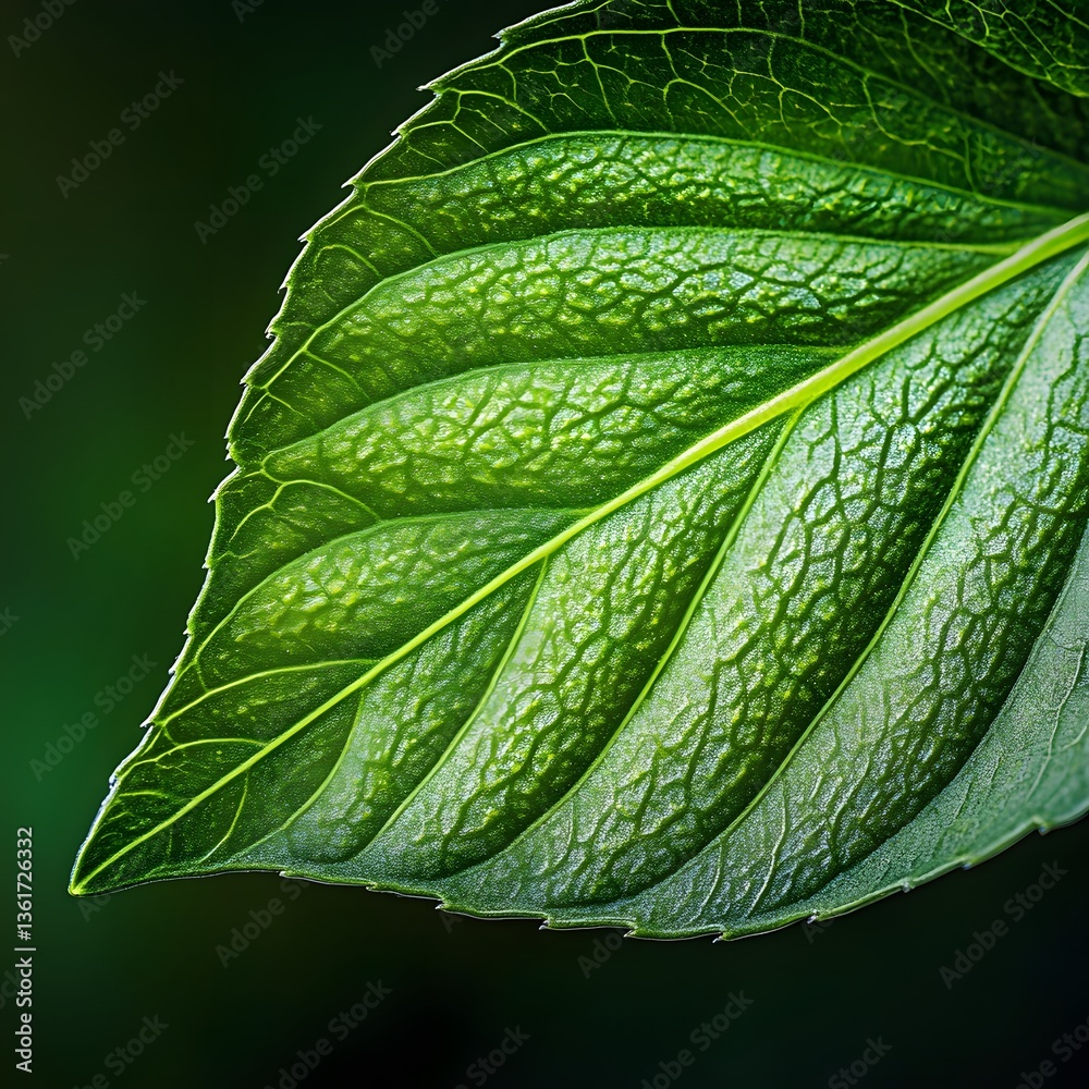 Vibrant Green Leaf Closeup Macro Photography Vibrant Green Leaf Closeup Macro Photography