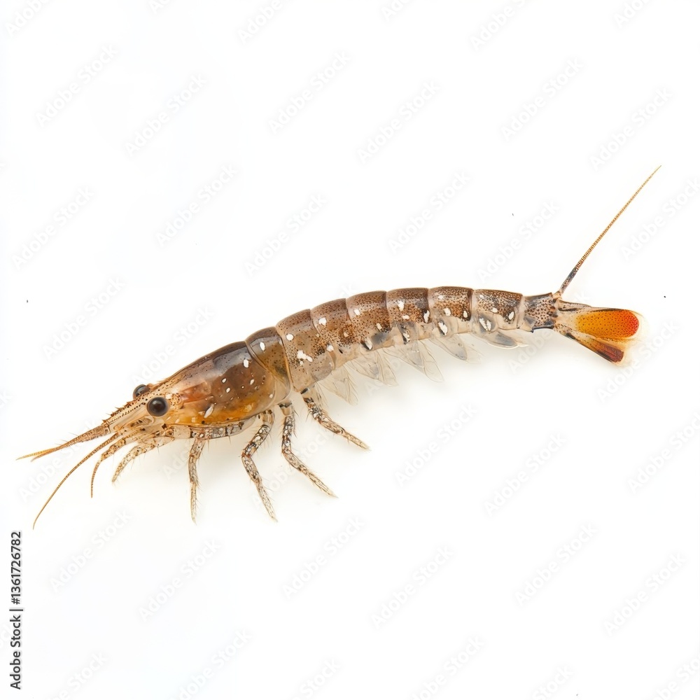 Fototapeta premium beautiful fresh shrimp on white background