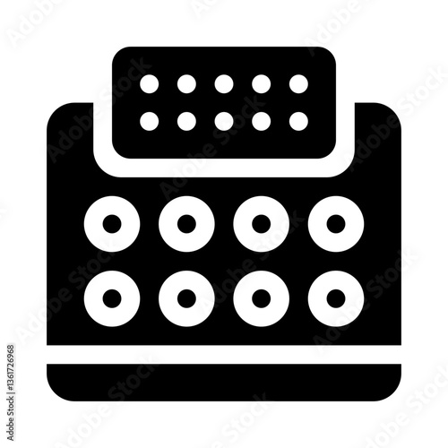Acupuncture mat glyph icon