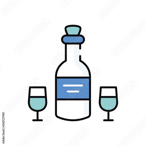 Wine vector icon stock illustration