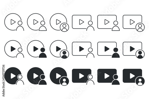 Video account icon. Illustration vector