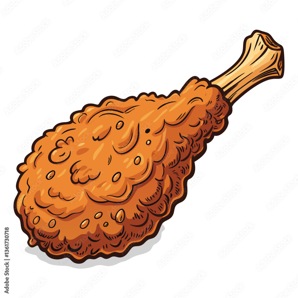 Create a bold vector illustration of a crispy, deep-fried tofu piece, emphasizing texture and golden-brown color using thick, dynamic strokes. Create a bold vector illustration of a crispy, deep-fried tofu piece, emphasizing texture and golden-brown color using thick, dynamic strokes.