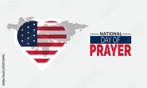 National Day of  Prayer. Holiday concept. perfect for  blue Background Template, placard, Banners, Cards, Posters design template, Classic Social Media Post with text inscription.

