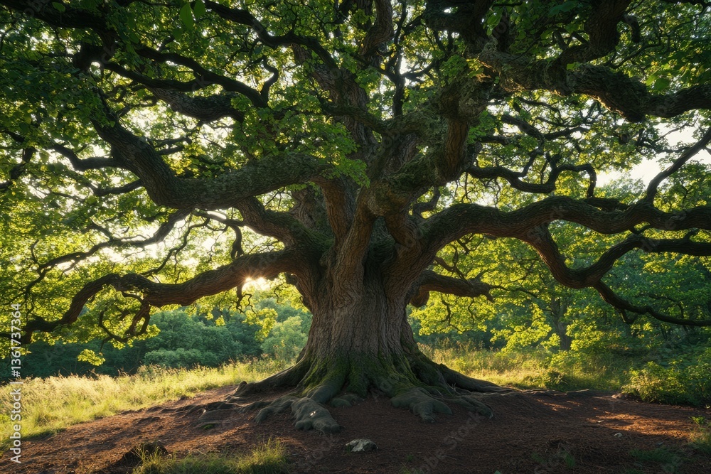 Major Oak - Sherwood Forest. Ancient Tree Associated with Robin Hood Legend Major Oak - Sherwood Forest. Ancient Tree Associated with Robin Hood Legend
