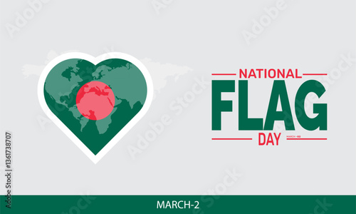 Bangladesh National Flag Day. Holiday concept. perfect for  blue Background Template, placard, Banners, Cards, Posters design template, Classic Social Media Post with text inscription.

