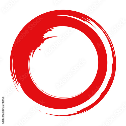 enso zen circle stroke grunge isolated in transparent background brushstroke calligraphy ink distressed textured abstract