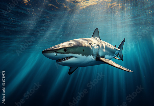 Wallpaper Mural Shark in the ocean Torontodigital.ca