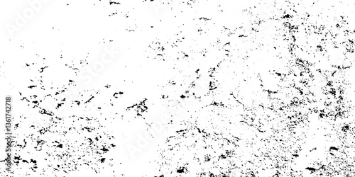 Wallpaper Mural Vector old grunge wall black and white dust and scratched textured background. Cracks transparent texture. Grain noise rusted white effect, grunge distressed. Torontodigital.ca