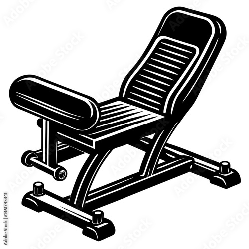hyperextension bench on white