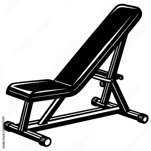 incline bench on white