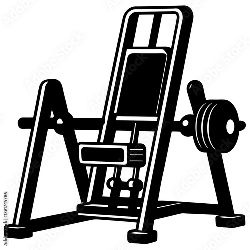 vector illustration of a  leg abductor machine