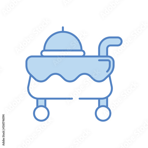 Food Trolly vector icon stock illustration