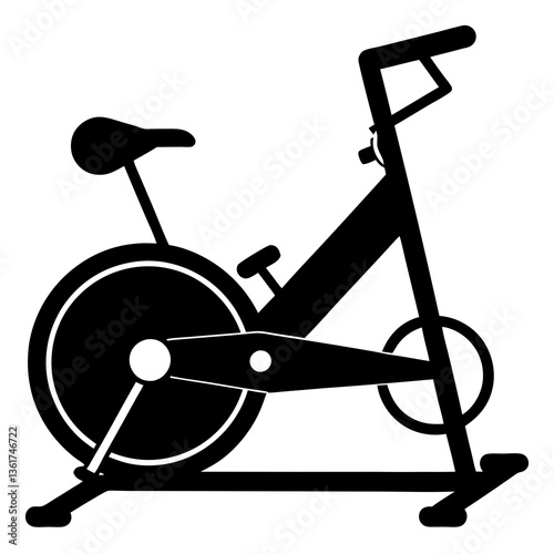 stationary bike isolated on white