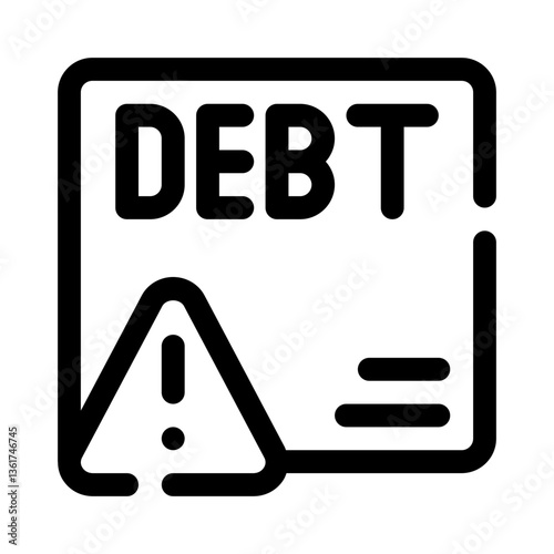 Debt line icon