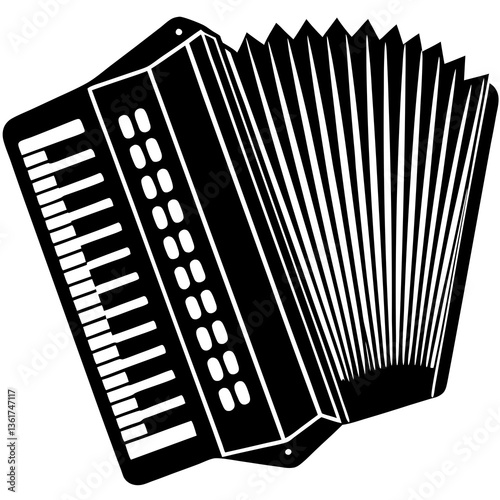 accordion isolated on white