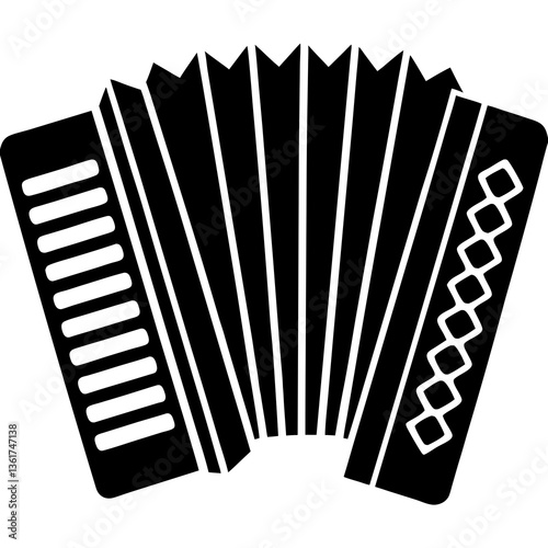accordion isolated on white