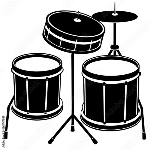 vector illustration of drums