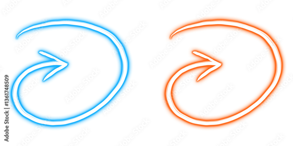 set of vector arrows, Neon, PNG set of vector arrows, Neon, PNG