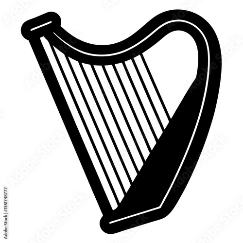 harp isolated on white