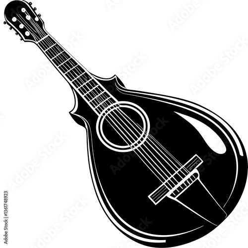 mandolin isolated on white