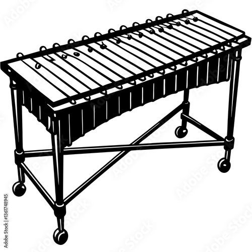 marimba  on white background
