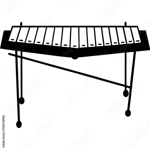 marimba  on white background