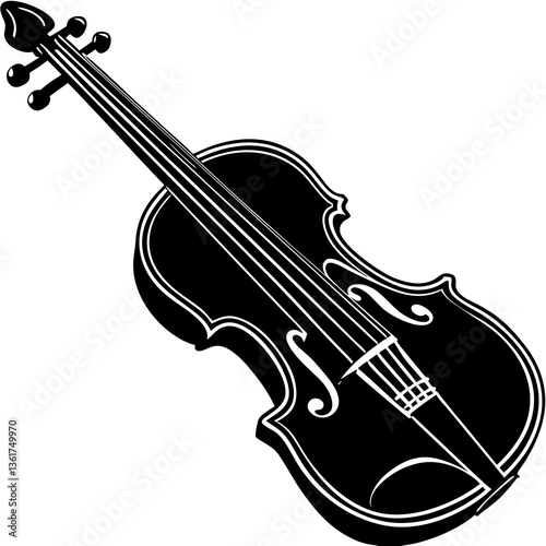 violin isolated on white