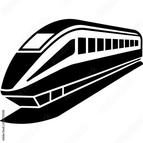 bullet train vector illustration