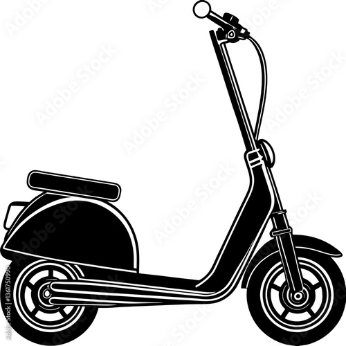 vintage scooter vector