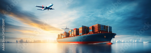 Cargo ship Sea Transport Logistic Container freight