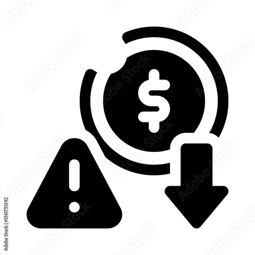 Bankrupt glyph icon