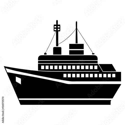 silhouette of a ship