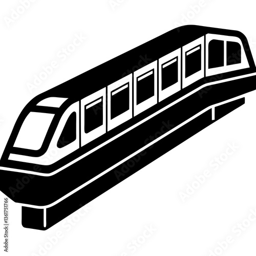 train on a white background