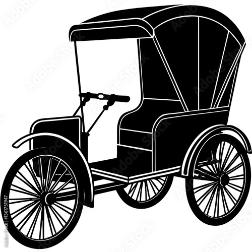 vintage carriage silhouette