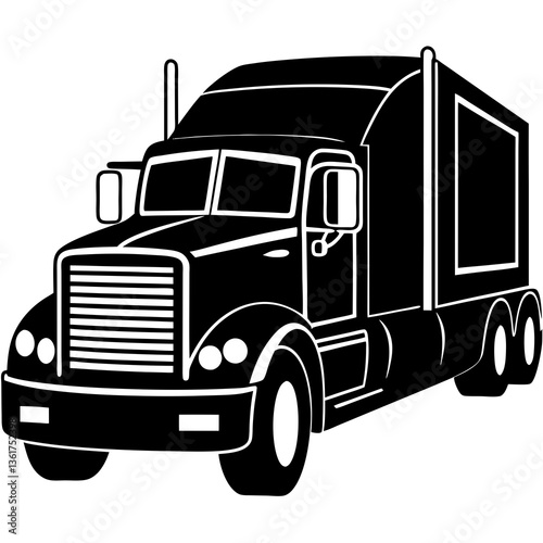 truck isolated on white