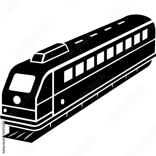 train on white background