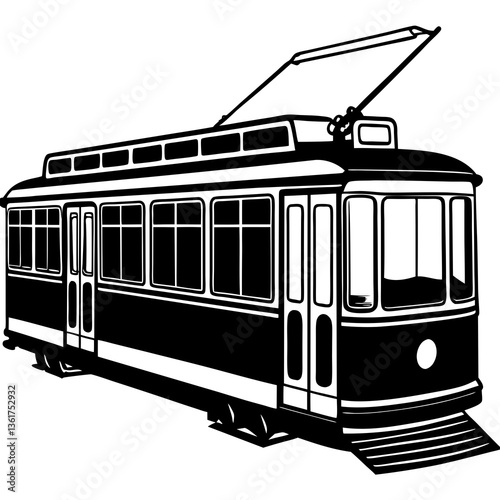 tram vector illustration