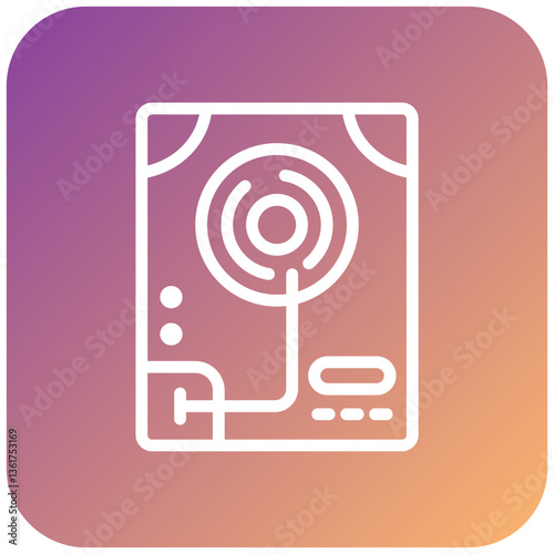 Vector Design Hard Disk Icon Style