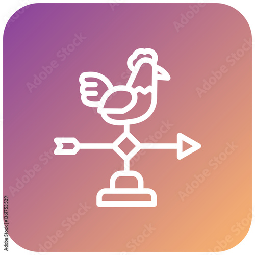Foto Vector Design Weathercock Icon Style