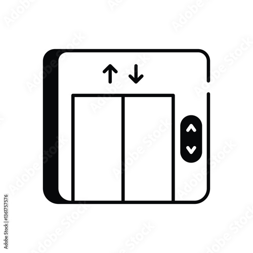 Elevator vector icon stock illustration