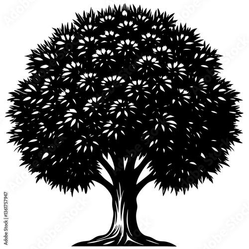 chestnut tree silhouette