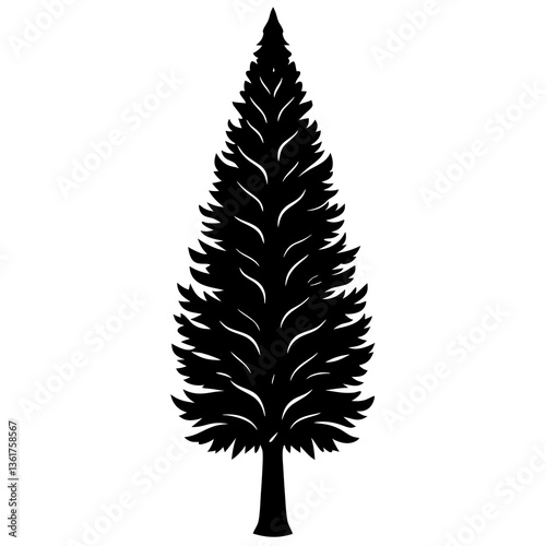 cypress tree silhouette