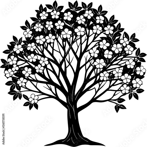 dogwood tree silhouette