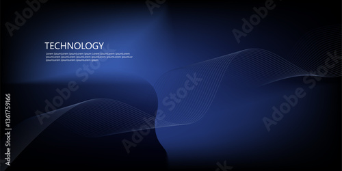 Elegant abstract wave background with a gradient blue tone. Subtle flowing lines create a futuristic and modern feel. Ideal for presentations, banners, and digital designs.