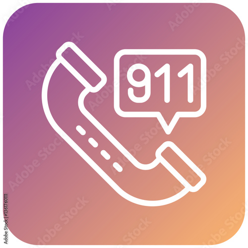 Call 911 Icon Style