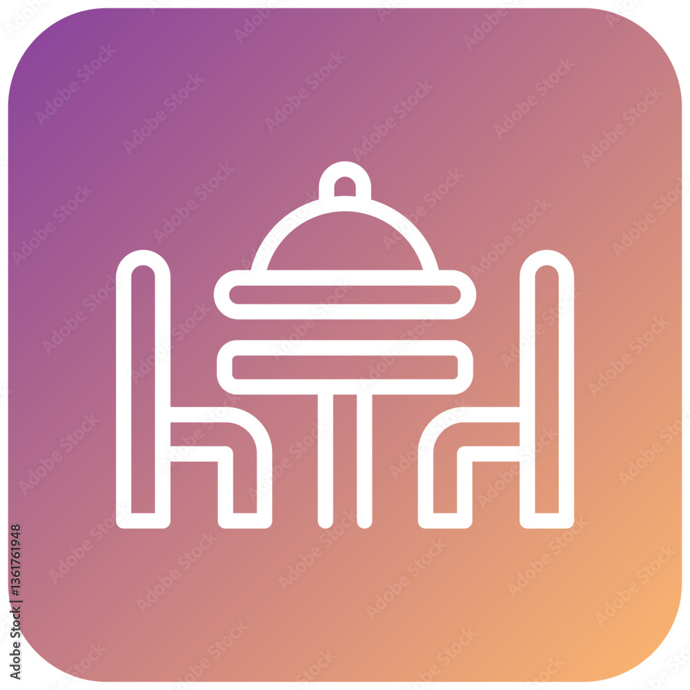 Dinner Table Icon Style Dinner Table Icon Style