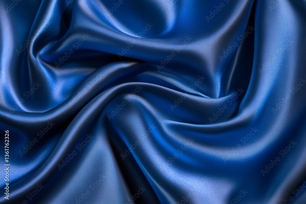 Fototapeta premium Blue cloth texture background, close-up of royal blue sports jersey fabric for design and decoration.