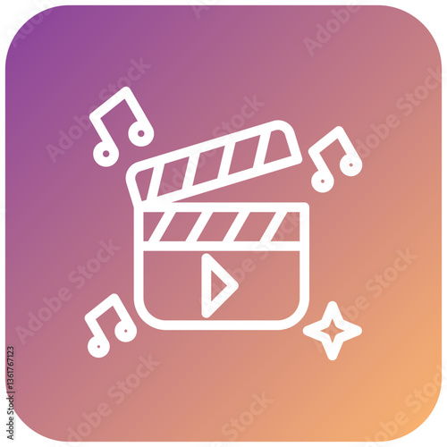 Clapperboard Icon Style