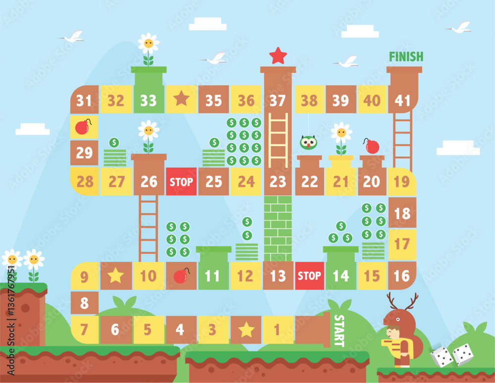 World tour board game template,Funny frame, ladders game, Vector illustrations. World tour board game template,Funny frame, ladders game, Vector illustrations.