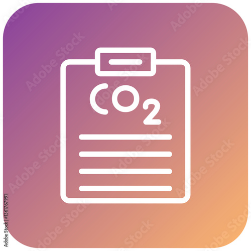 Carbon dioxide Report Icon Style